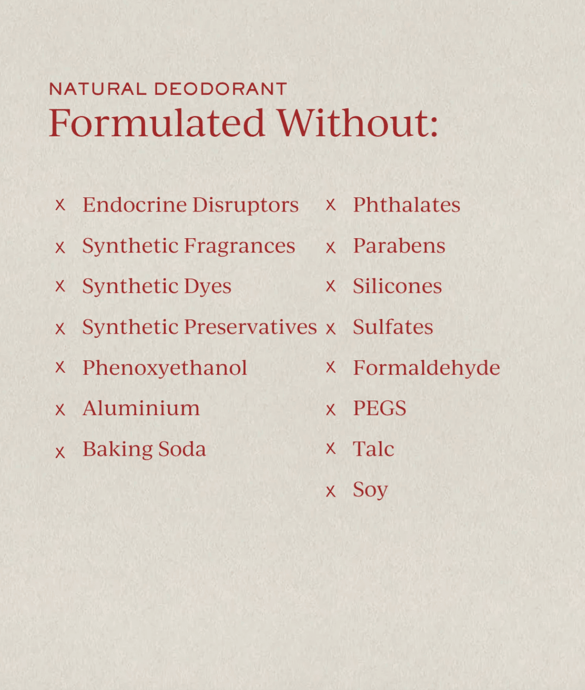 Natural Deodorant