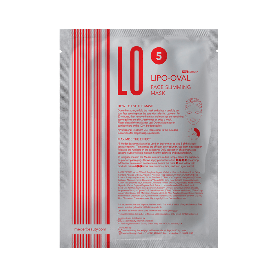 Lipo-Oval Sheet Masks SKINCARE Meder Beauty Science 