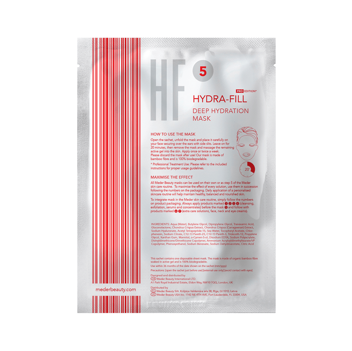 Hydra-Fill Deep Moisturizing Sheet Masks SKINCARE Meder Beauty Science 