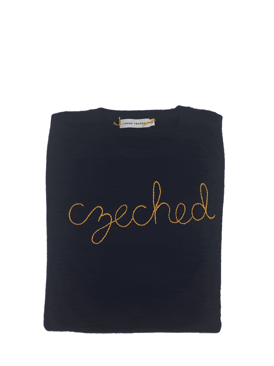 Men's Navy Czeched Cashmere Sweater Lifestyle Lingua Franca 