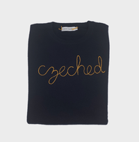 Women's Navy Czeched Cashmere Sweater Lifestyle Lingua Franca 