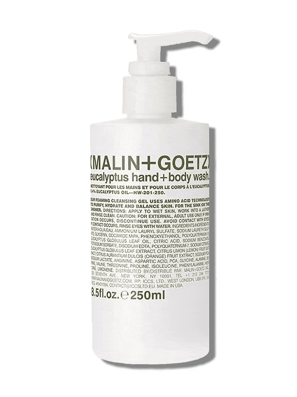 Hand + Body Wash LIFESTYLE Malin and Goetz 250 mL / 8.4 oz. Eucalyptus 